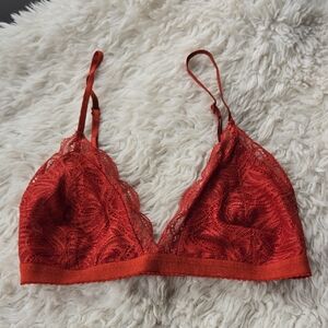 Talula Rust Lace Triangle Lounge Bralette Small